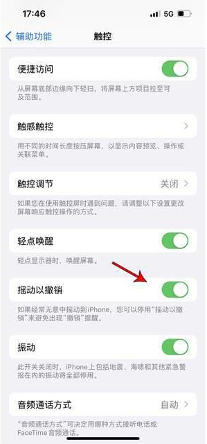 姑苏苹果手机维修分享iPhone手机如何设置摇一摇删除文字 